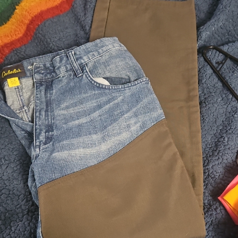 Cabela's Relaxed Blue and Brown Jeans with Classic Style